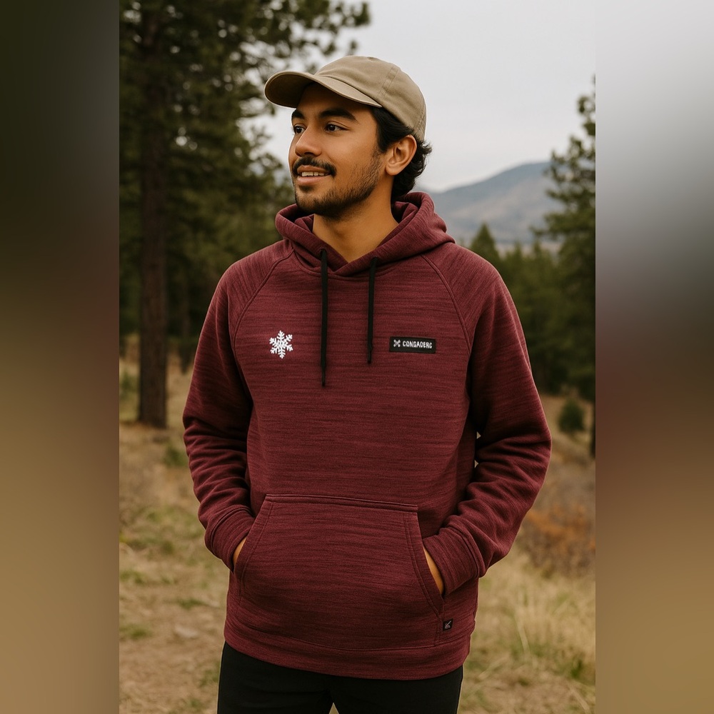 Coalatree Unisex Medium Hoodie Fleece Pullover Eco-friendly Burgundy Sweater N